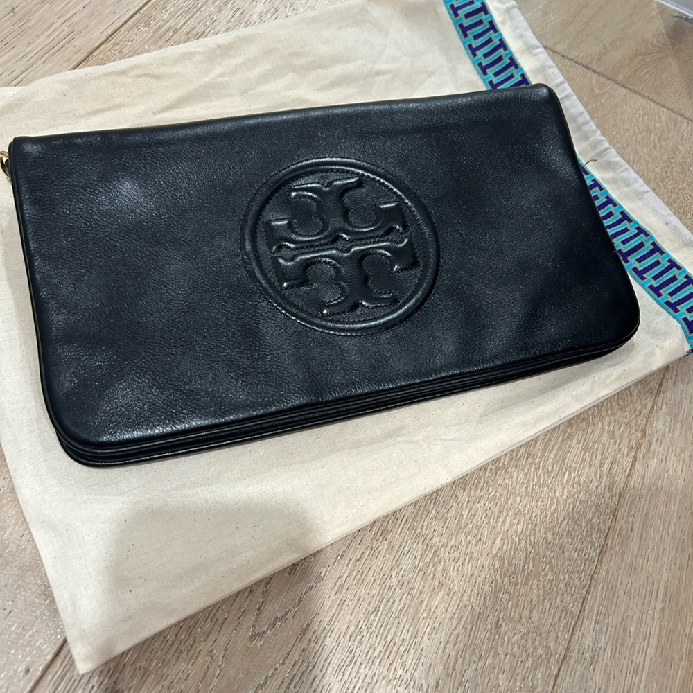 Tory Burch Black Leather Pouch